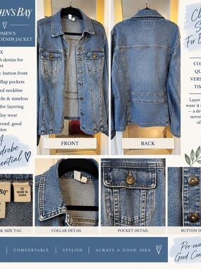 St. John's Bay Light Blue Denim Jacket
